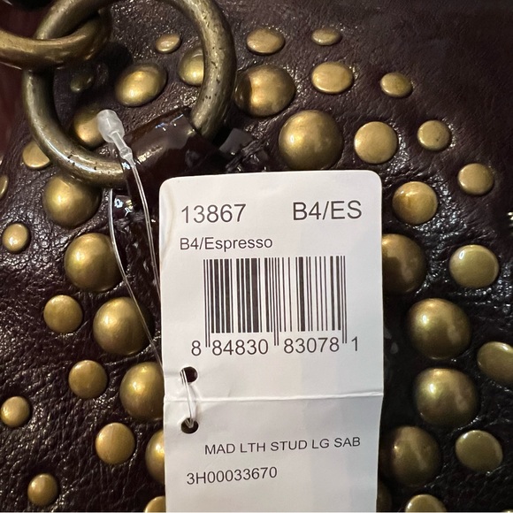 NWT Coach Madison Leather Studded Large Sabrina Bag—Brown - Picture 8 of 16